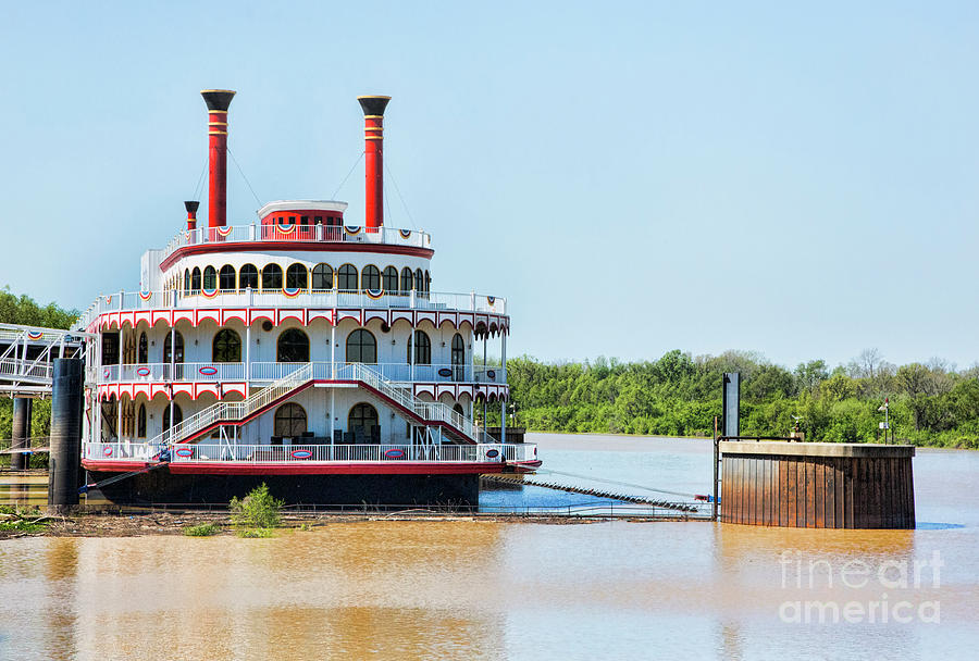 River Boat Color Mississippi USA Photograph by Chuck Kuhn