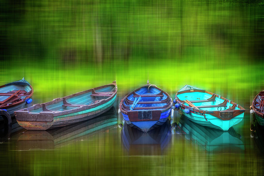River Boats Dreamscape Photograph by Debra and Dave Vanderlaan
