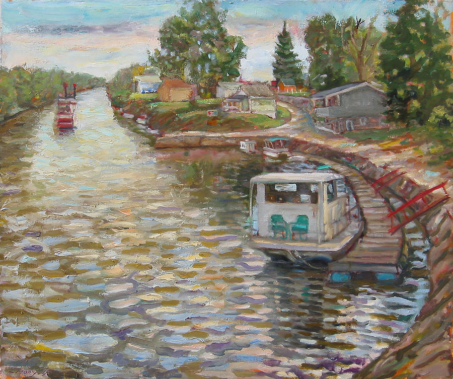 Primary Colors Painting - River Boats by Paul Emory