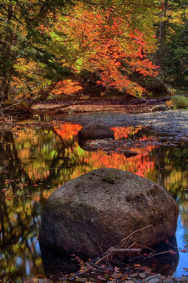 River Boulders and Autumn Afternoon Photograph by Irwin Barrett