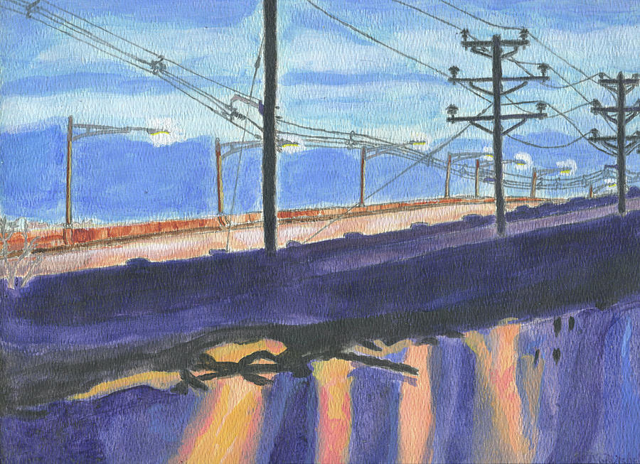 Bridge Painting - River Bridge of Dawn  by Merrill Mitchell