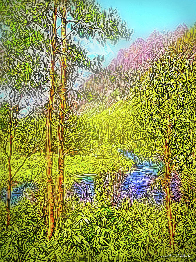 River By The Mountains Digital Art by Joel Bruce Wallach