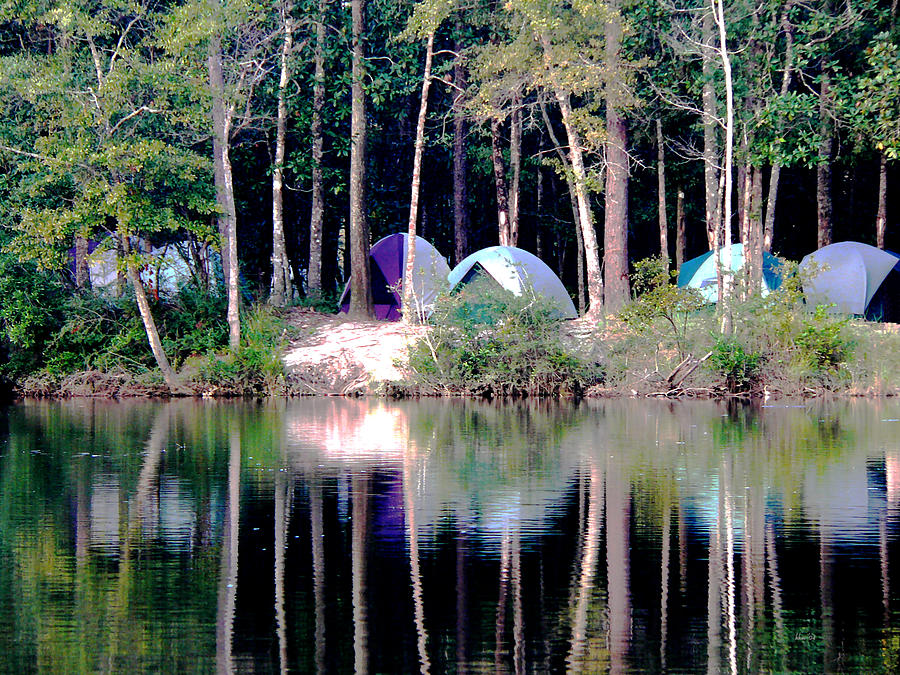 River Camp Reflections Photograph by Kathy K McClellan