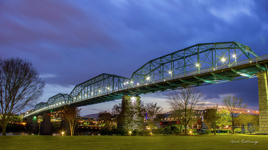 River City Bridges Walnut Street Pedestrian Bridge Chattanooga TN Photograph by Reid Callaway