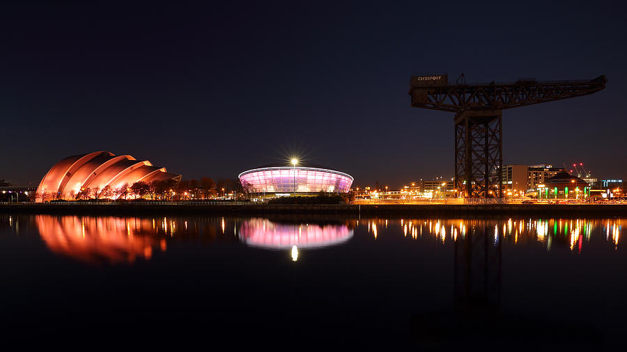 River Clyde Night Photograph by Grant Glendinning