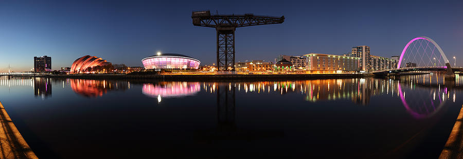 River Clyde Twilight Pano Photograph by Grant Glendinning