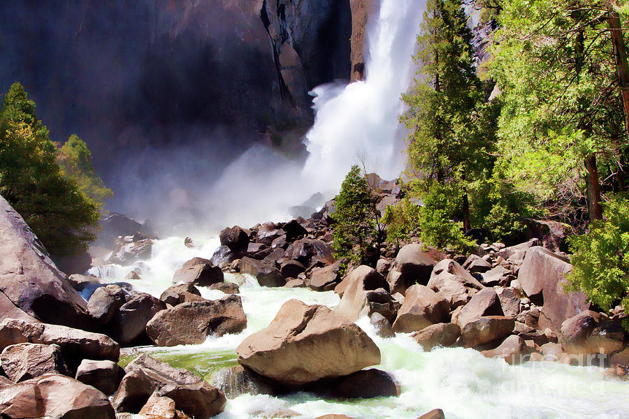 River Flows Yosemite Falls  Photograph by Chuck Kuhn
