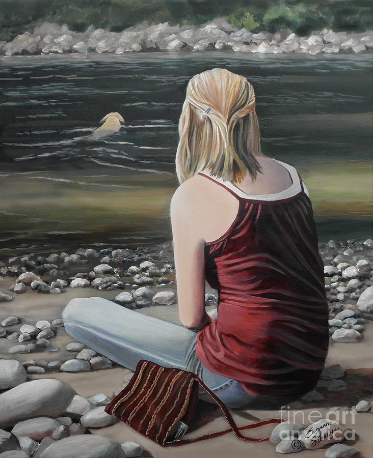 River Girl Painting by Suzanne Schaefer