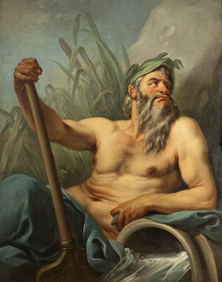 River God Painting by Charles-Andre van Loo