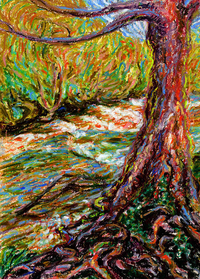 Fall Painting - River Hafren in September by Linandara Linandara