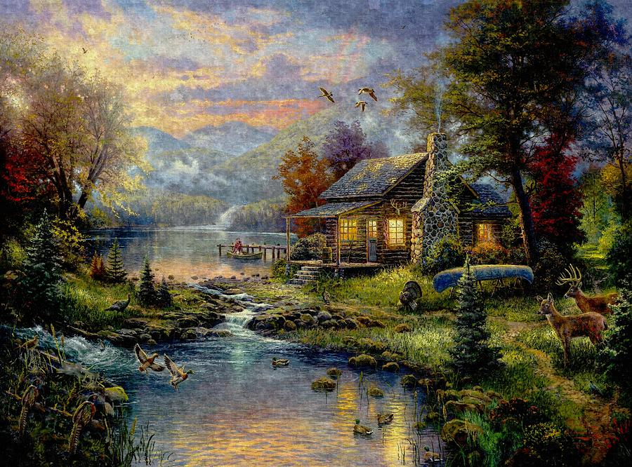 River House Painting by MJ Arts Collection - Fine Art America