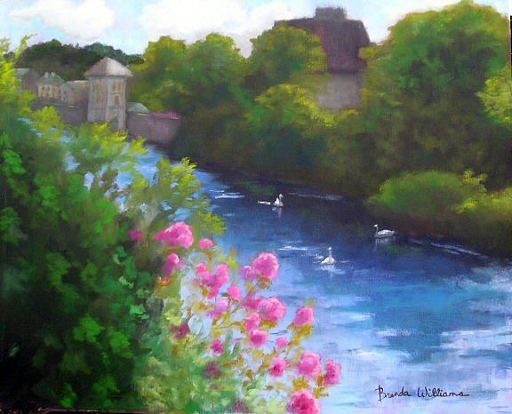 Landscape Painting - River in Galway by Brenda Williams Landscape Painting - River in Galway by Brenda Williams
