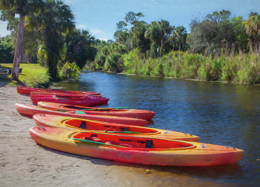 River Kayaks Photograph by Debra and Dave Vanderlaan