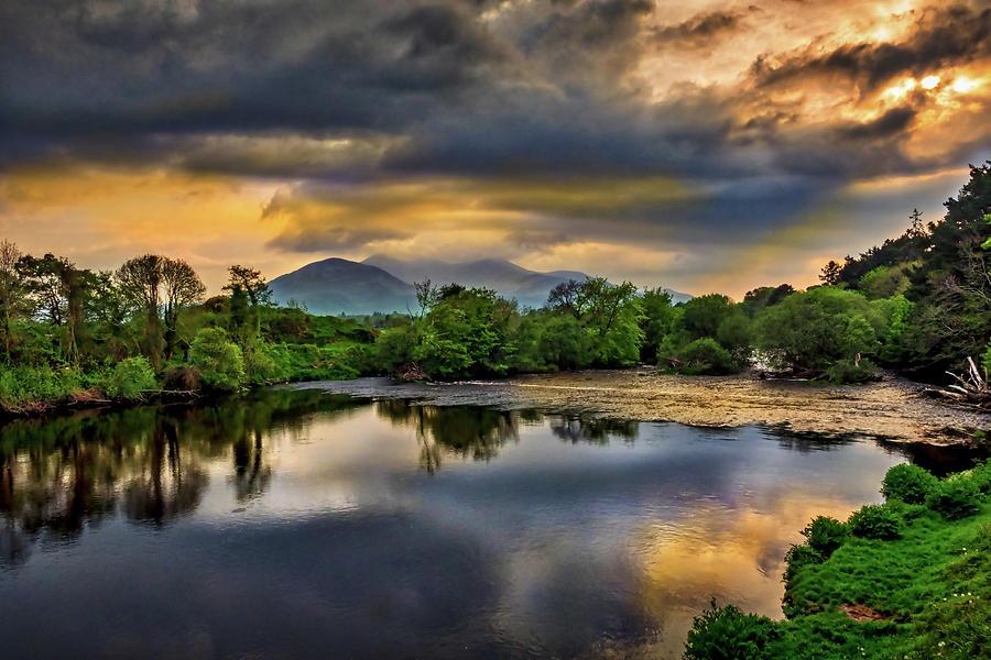 River Laune Sunset Photograph by Mark Llewellyn
