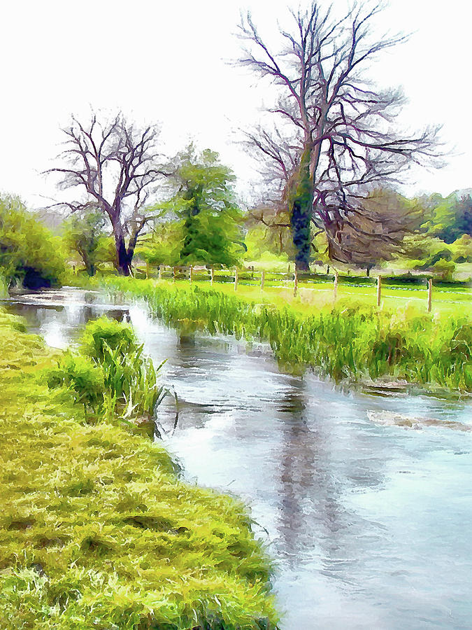 Nature Digital Art - River Meon by Bishopston Fine Art