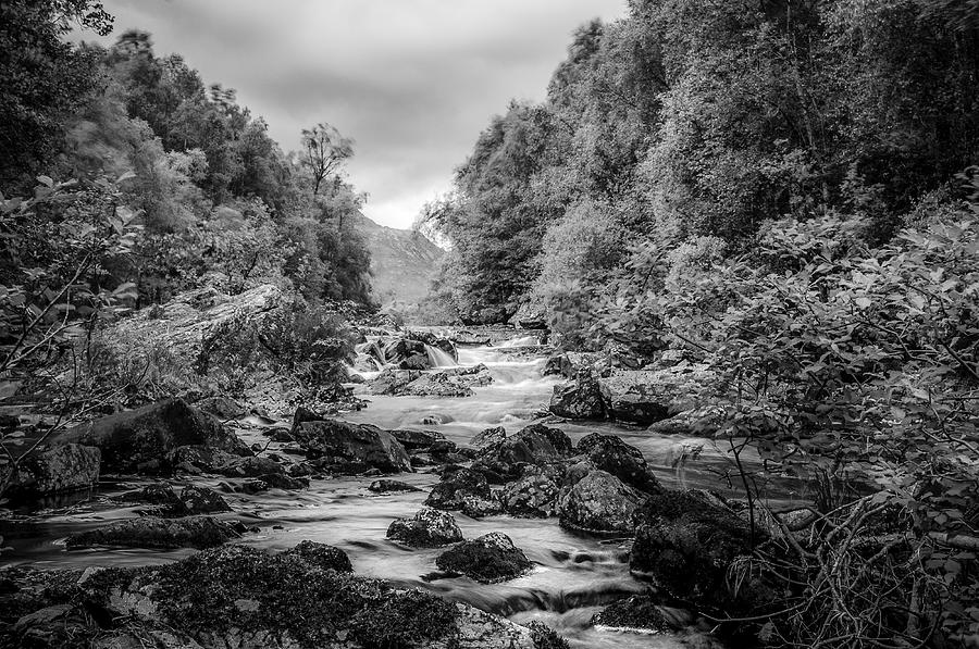 River Moriston on its way down from Loch Cluanie Photograph by Neil Alexander Photography