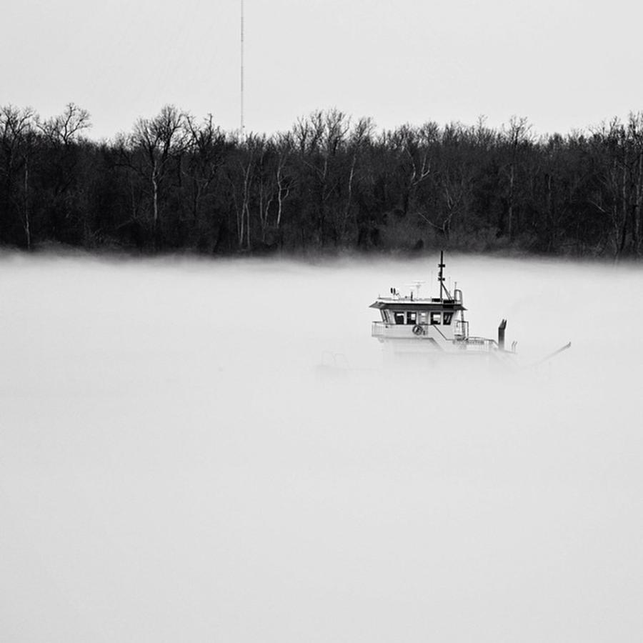Mississippi Photograph - River Of Fog #mississippi #batonrouge by Scott Pellegrin