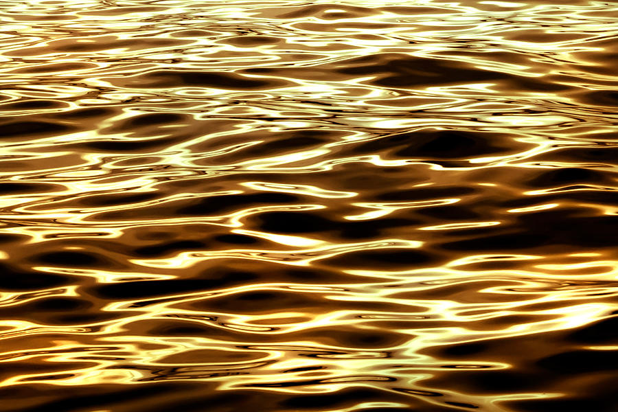 Abstract Photograph - River Of Gold by Az Jackson