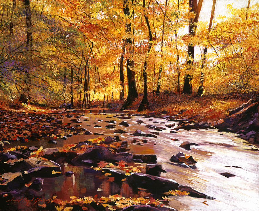 River of Gold Painting by David Lloyd Glover