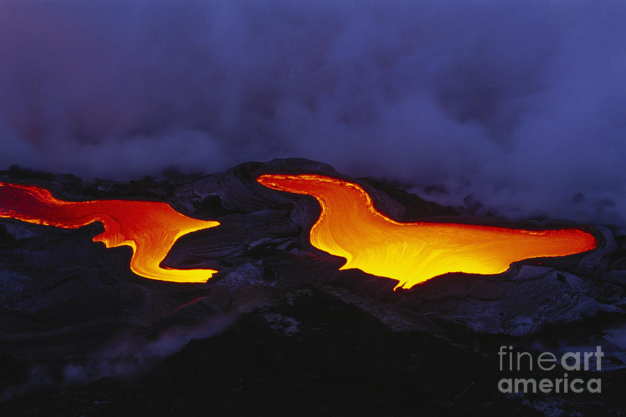 Hawaii Volcanoes National Park Photograph - River Of Lava by Peter French - Printscapes