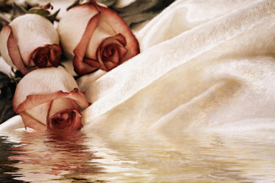 Rose Mixed Media - River Of Roses by Georgiana Romanovna