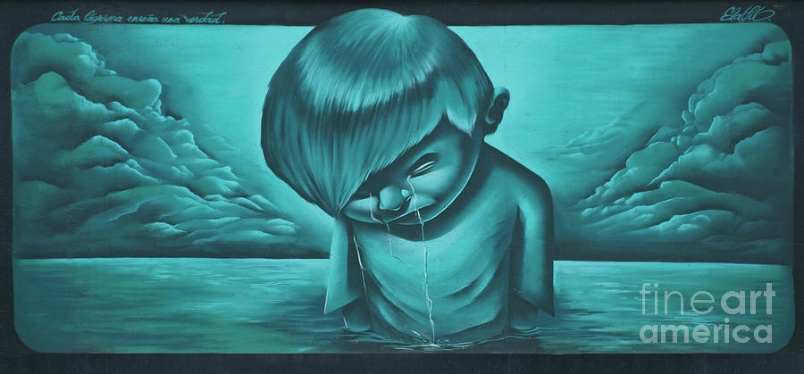 River of Tears - Malaga Graffiti Photograph by Mary Machare