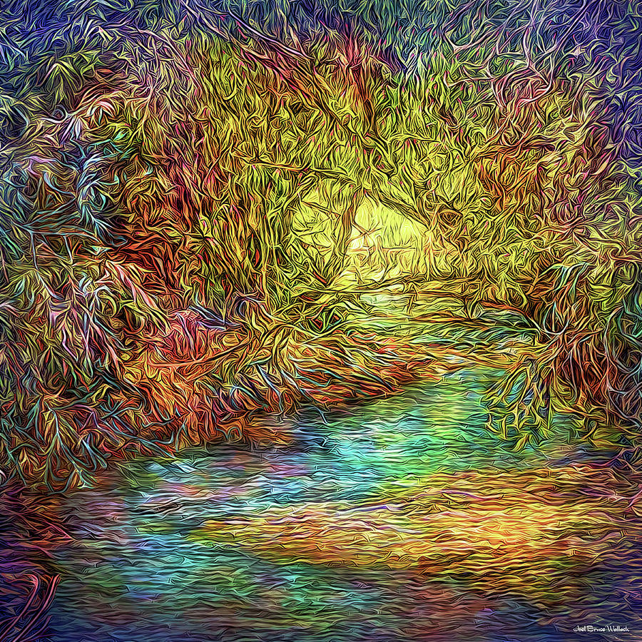 Tree Digital Art - River Peace Remembering by Joel Bruce Wallach