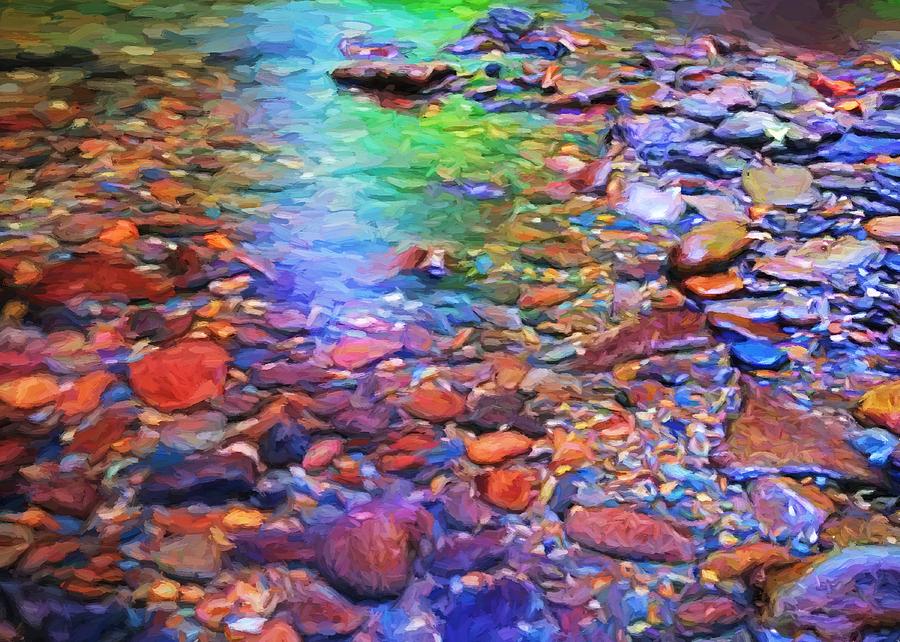 River Pebbles Digital Art by Charmaine Zoe