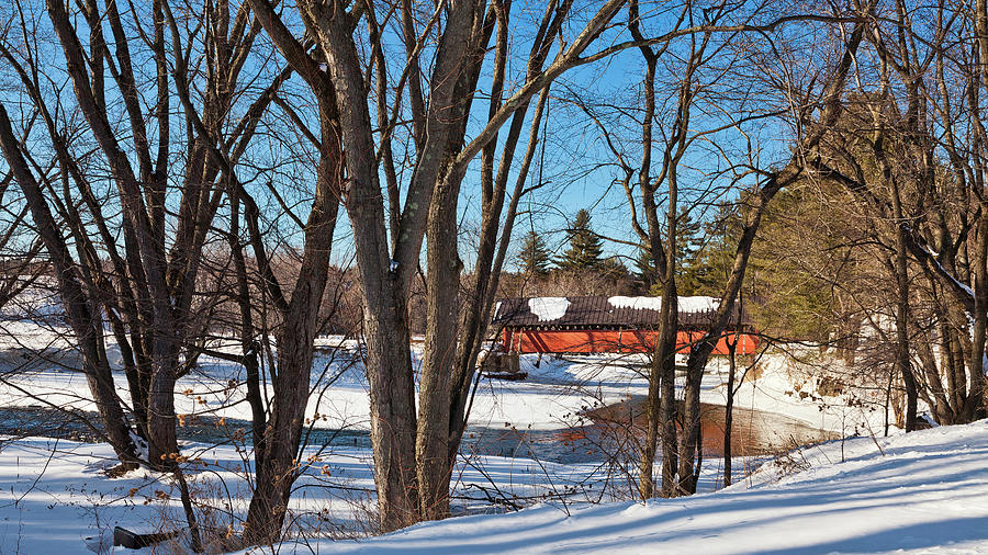 River Road Covered Bridge Scenic Photograph by Alan L Graham