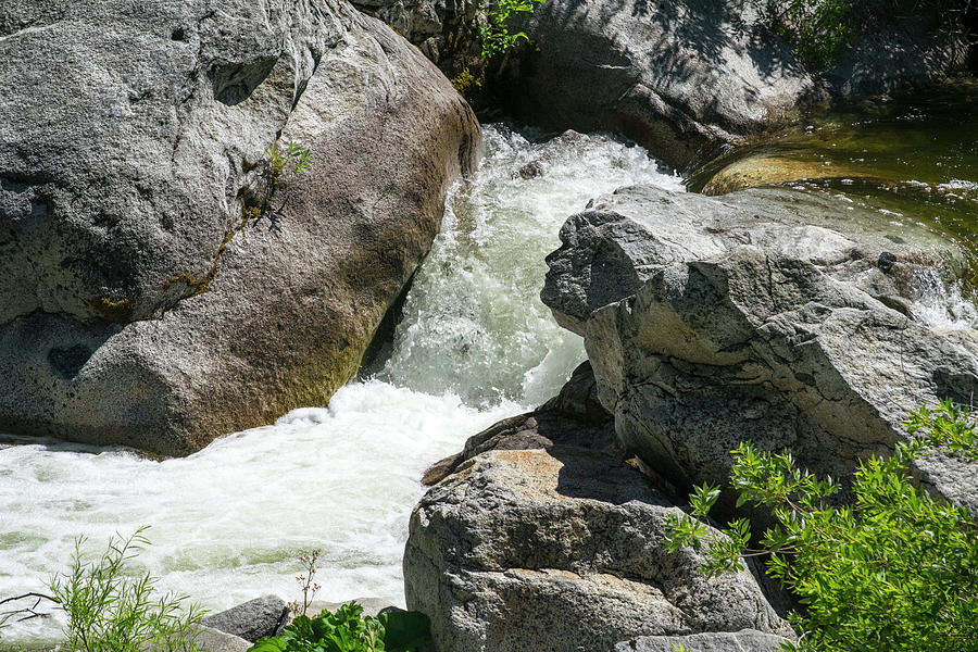 Granite Photograph - River Rock Face by Frank Wilson