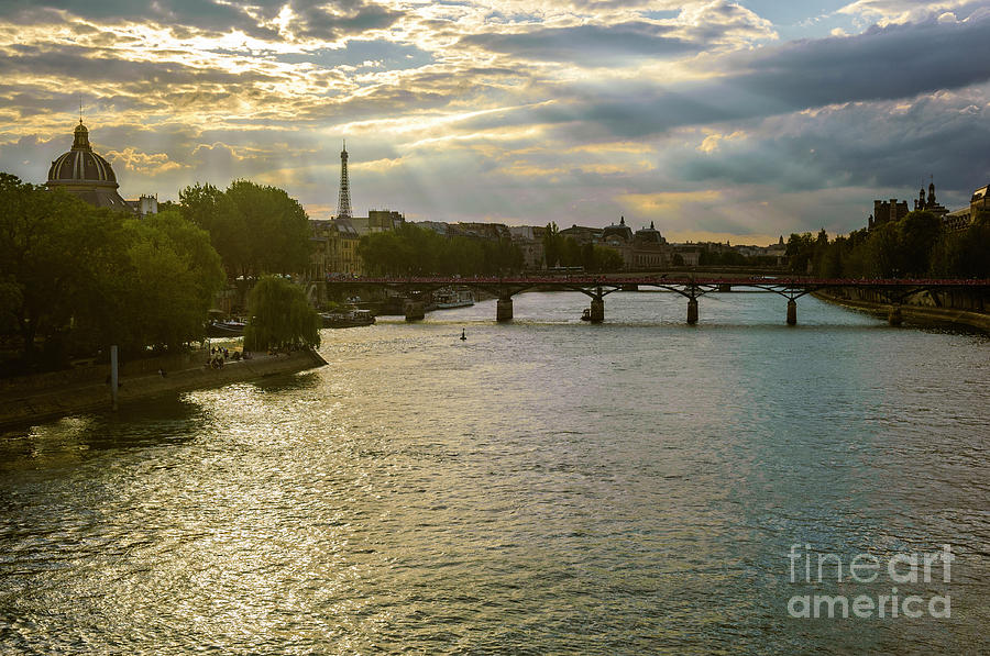 River Seine at Dusk Photograph by Paul Warburton