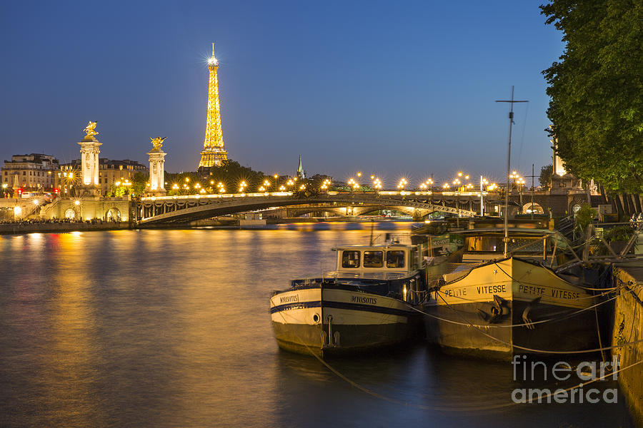 River Seine - Eiffel Tower Photograph by Brian Jannsen