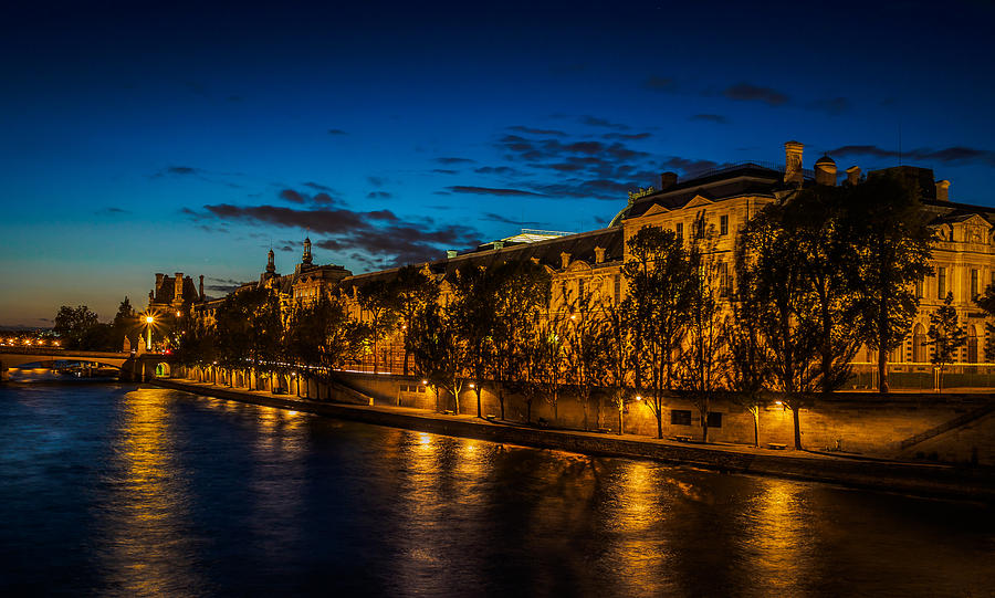 River Seine Sunset Photograph by Mark Llewellyn