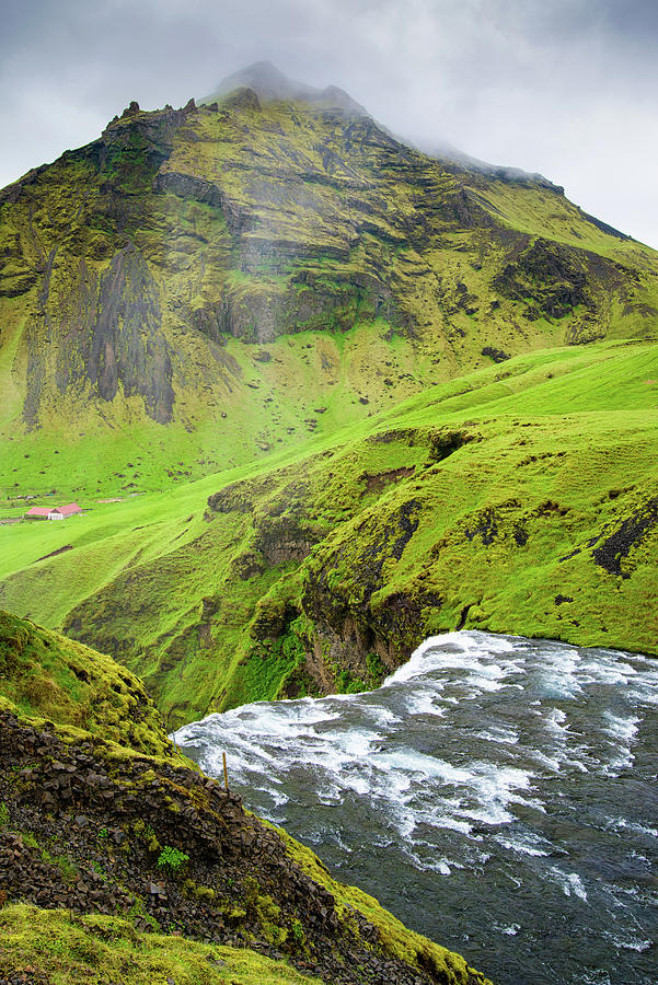 River Skoga and green nature in Iceland Photograph by Matthias Hauser