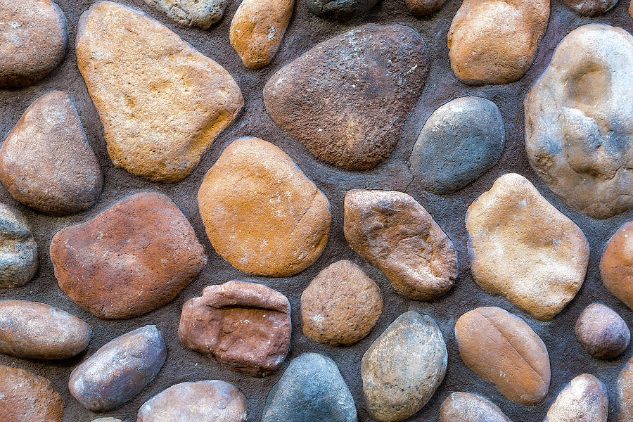 River Stone Rock Wall Background Photograph by David Gn