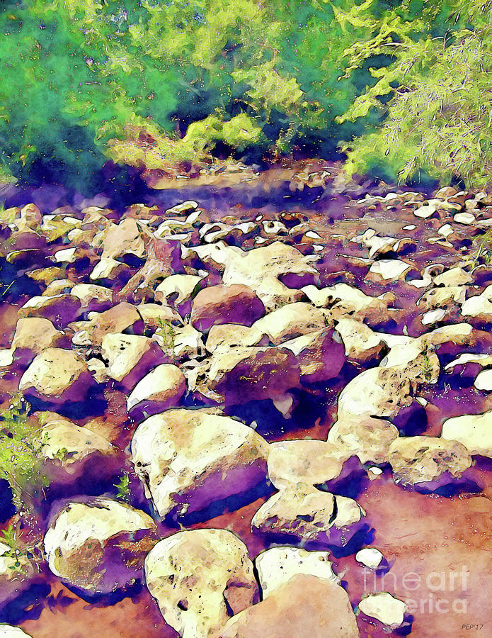 River Stones Digital Art by Phil Perkins