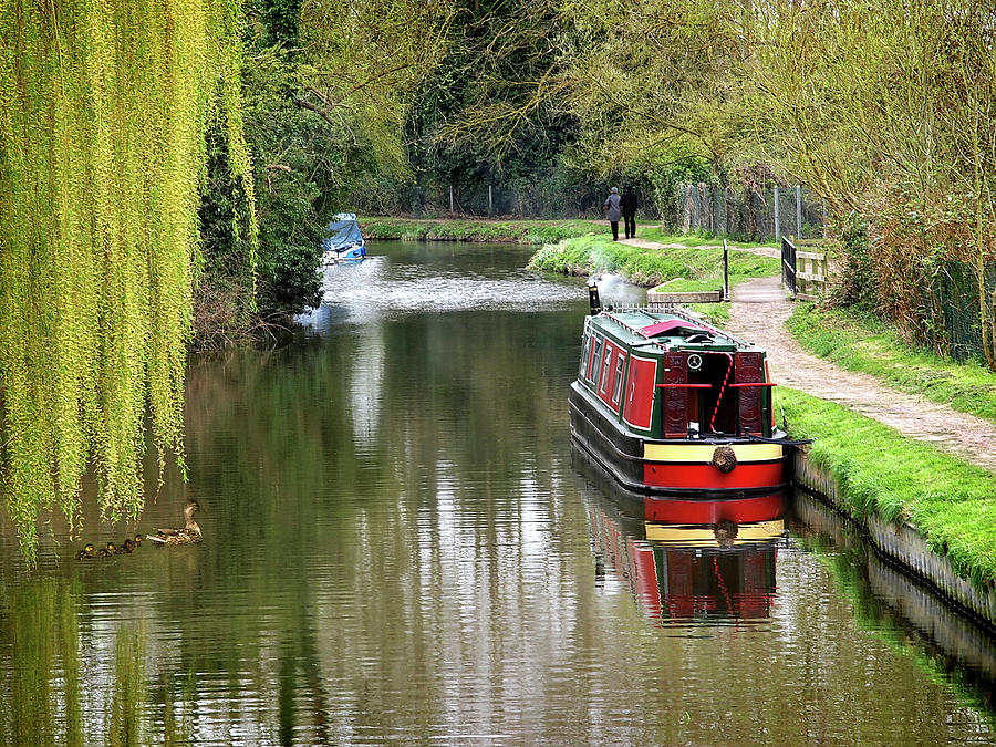Boat Photograph - River Stort In April by Gill Billington
