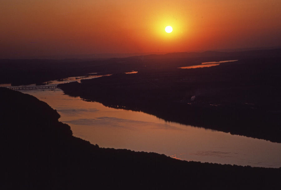 River Sunset Aerial Susquehanna River  Photograph by Blair Seitz