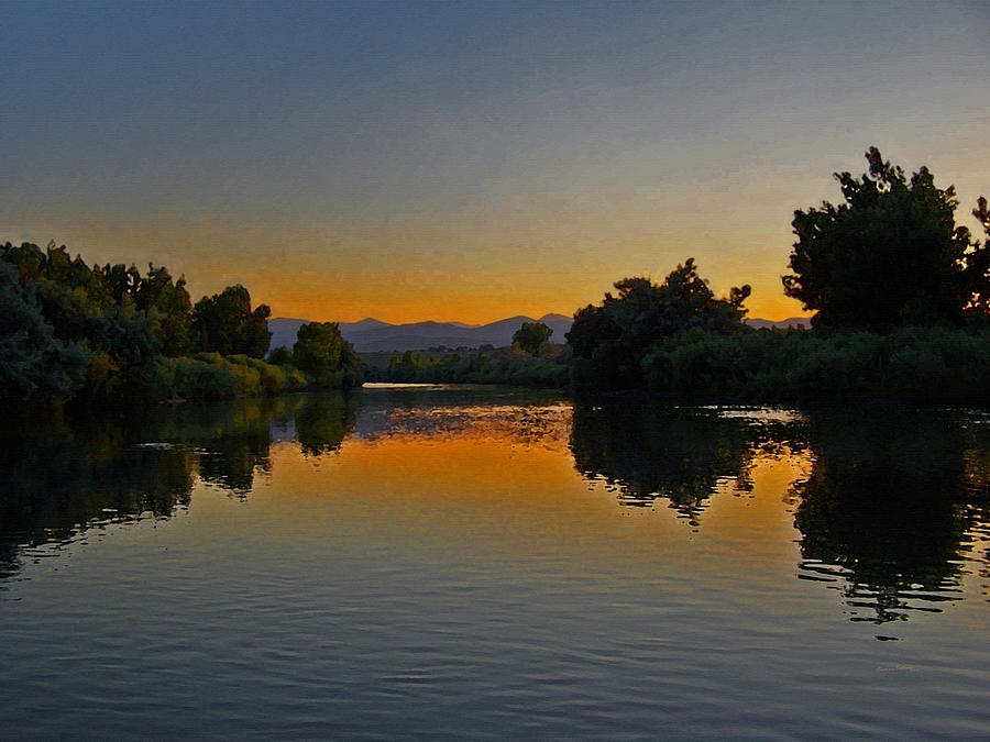 River Sunset Photograph by Ernest Echols