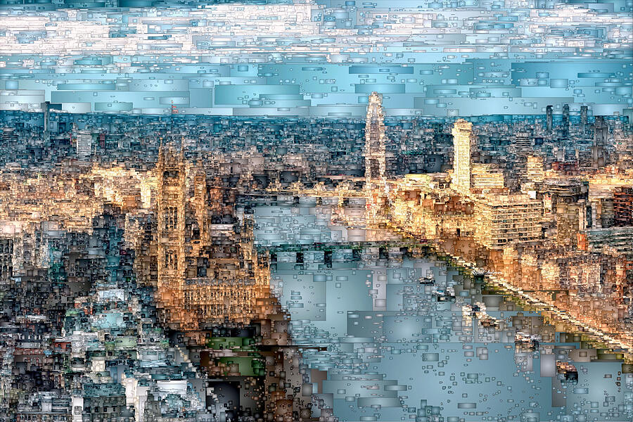 River Thames in London, England Digital Art by Rafael Salazar