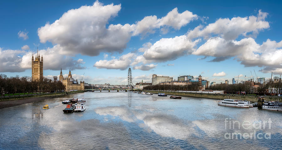 London Photograph - River Thames London by Adrian Evans