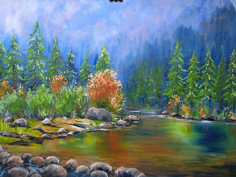 River Painting by Vijay Patil | Fine Art America