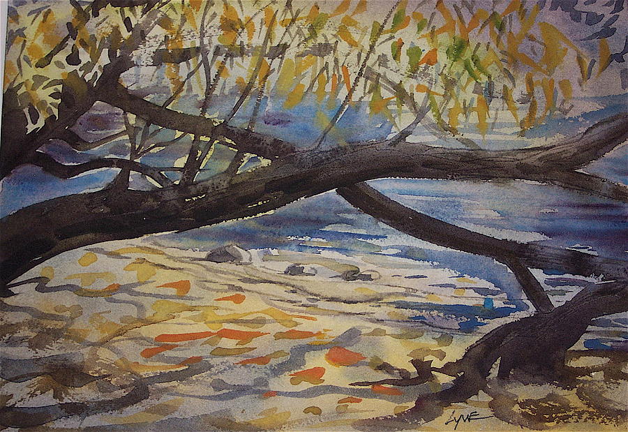 River Willow 1 Painting by Lynne Haines