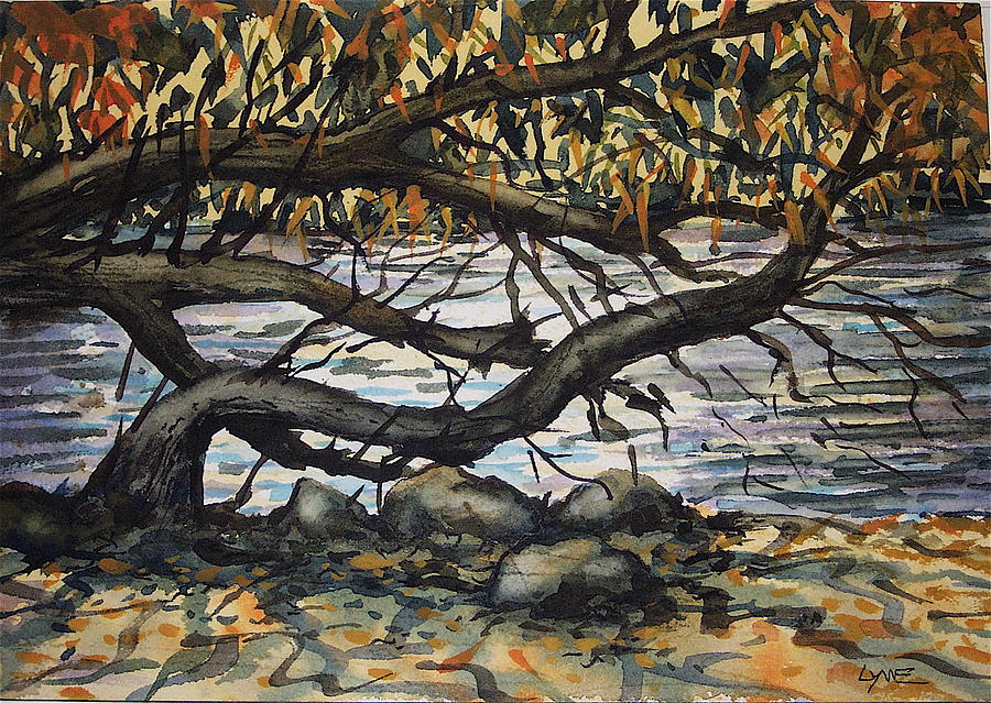 River Willow 2 Painting by Lynne Haines