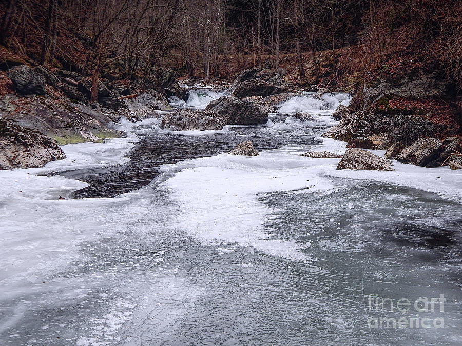 River With Ice Photograph by Phil Perkins