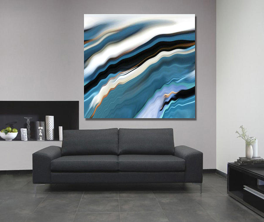 Contemporary Digital Art - River without ending by Christine Zion