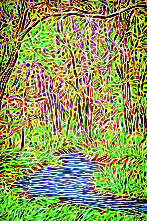 River Woods Enchantment Digital Art by Joel Bruce Wallach