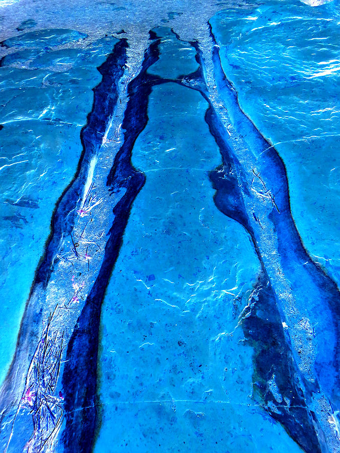 Riverbed in Blue Photograph by Mike Solomonson