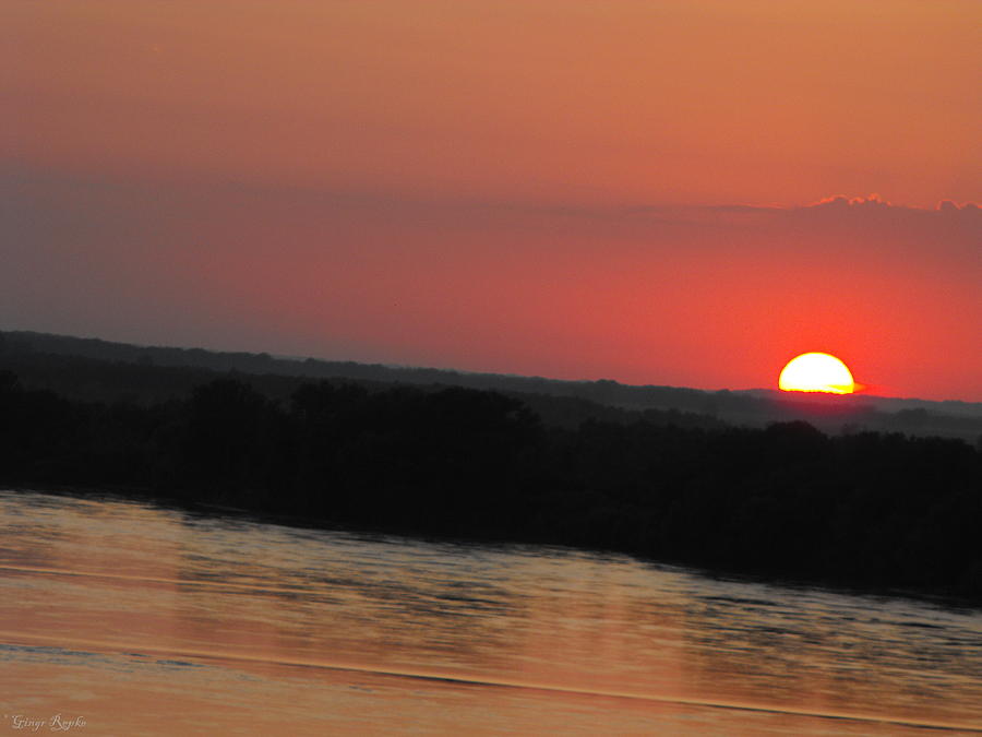 Sunset Photograph - Riverbend Sunset 3 by Ginger Repke