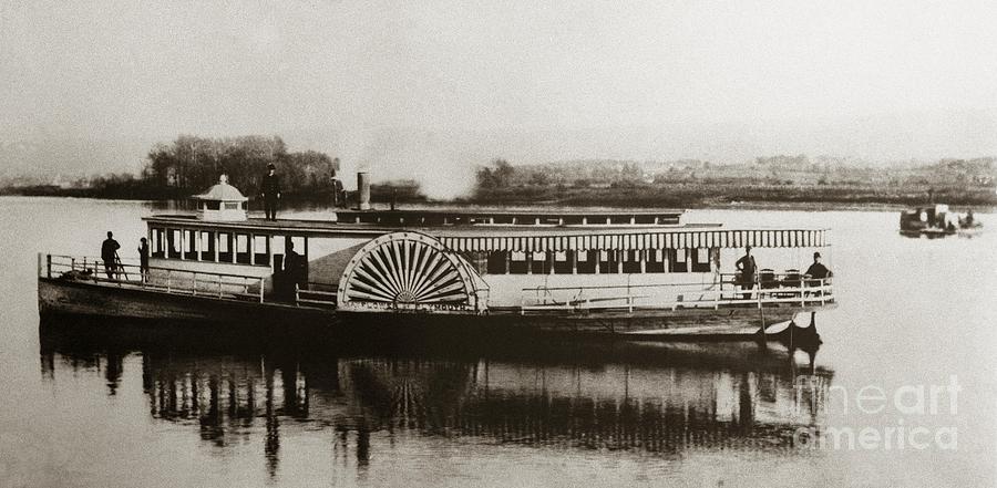Riverboat Photograph - Riverboat  Mayflower of Plymouth   Susquehanna River near Wilkes Barre Pennsylvania late 1800s by Arthur Miller